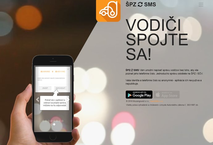 Photo ŠPZ SMS: Posielajte SMS-ky na poznávaciu značku auta 