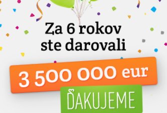 Photo Ďalší rekord v online darcovstve: ĽudiaĽuďom.sk prekonal hranicu 3,5 milióna darovaných eur