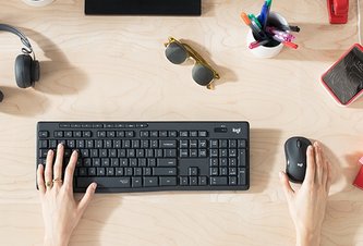 Photo Logitech MK295 Silent - veľmi tichá bezdrôtová klávesnica a myš
