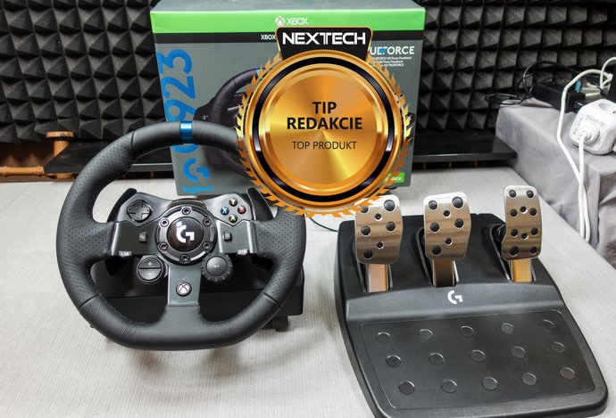 Photo Pretekársky volant a pedále Logitech Trueforce G923