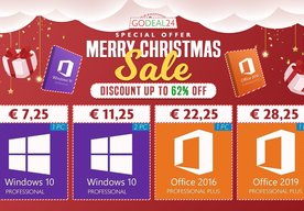 Photo Platená inzercia: Vianočný výpredaj softvéru - Windows 10 Pro za 7,25 €, Office 2019 Pro za 28,25 € a veľa ďalších!