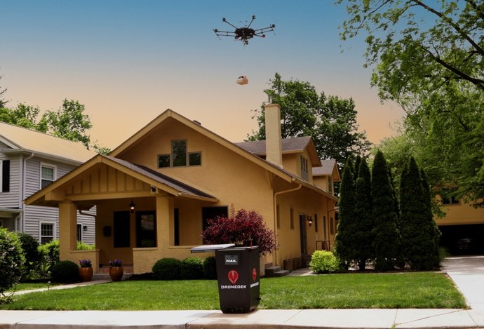 Photo Inteligentná poštová schránka na zásielky spúšťané z dronov
