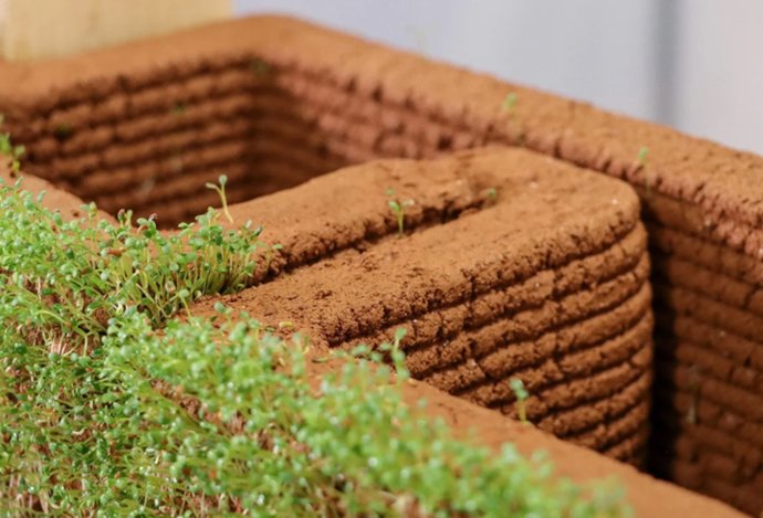 Photo Inovatívna 3D tlač zelených stien a striech zo živnej pôdy  