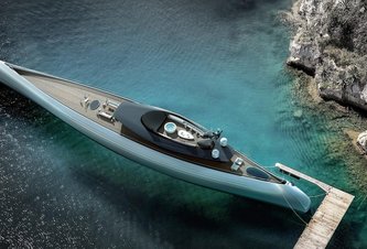 Photo Futuristická megajachta v tvare kanoe má všetky vymoženosti luxusu