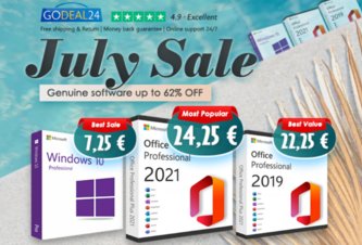 Photo Najlepšia šanca získať Microsoft Office za jednorazový poplatok už od 13 € v júlovom výpredaji Godeal24!