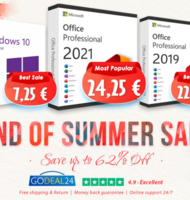 Photo Augustový výpredaj Godeal24: Office 2021 Pro za 24,25 € a Windows 10 za 7,25 € so ZĽAVOU až 90 %!
