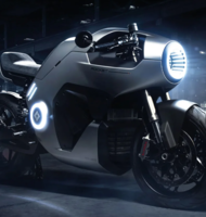 Photo Futuristická elektrická motorka Eyelights Rocket One má head-up displej ako stíhačka