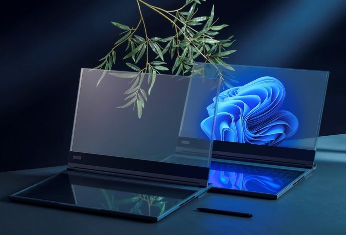 Photo Koncepčný notebook Lenovo bude mať priehľadný displej