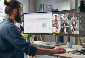 Photo Philips 49B2U6900CH / Ultraširokouhlý zakrivený firemný monitor s webovou kamerou