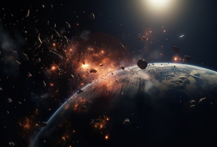 Photo Satelity Starlink Elona Muska by mohli erodovať magnetické pole Zeme 