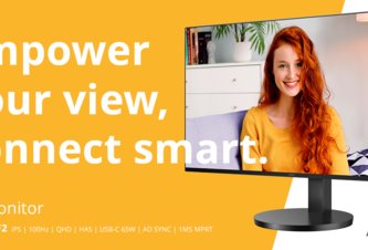 Photo Objevte rozlišení QHD a obnovovací frekvenci 100 Hz s monitorem USB-C Q27B3CF2 od společnosti AOC pro domácnosti a firmy