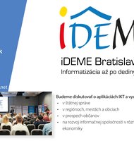 Photo Odborná konferencia iDEME 2024 o aktuálnych a prioritných témach digitalizácie verejnej správy.