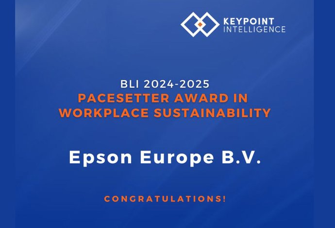Photo Spoločnosť Epson Europe získala ocenenie od Keypoint Intelligence ako líder v oblasti udržateľnosti