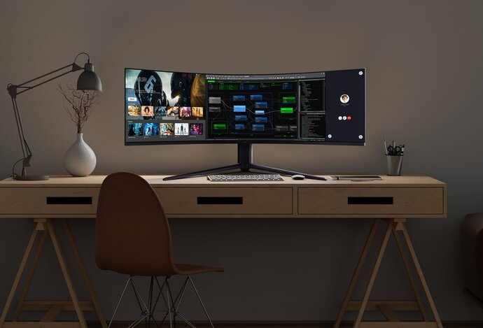 Photo Produktivita i gaming: TCL uvádí ultra široký 57“ Dual 4K QD-Mini LED herní monitor