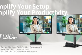Photo Řada AOC Professional P4: 120Hz monitory s vysouvacími USB a pětiletou zárukou