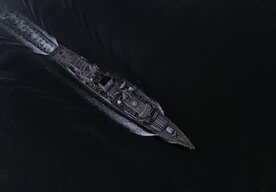 Photo Tajomný čierny trimaran by mohol byť úplne novým bojovým konceptom