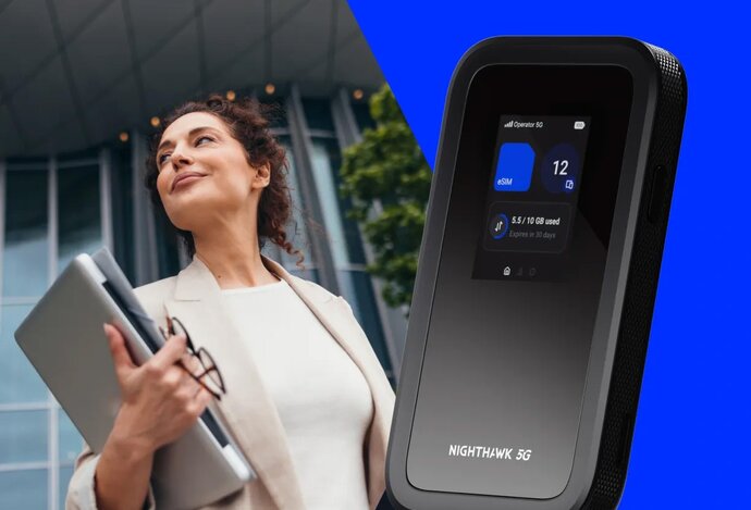 Photo NETGEAR představuje mobilní hotspot Nighthawk 5G M7 s novou mobilní aplikací a službou eSIM Marketplace