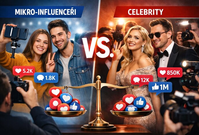 Photo Mikro-influenceři vs. celebrity: Co přináší více výsledků?