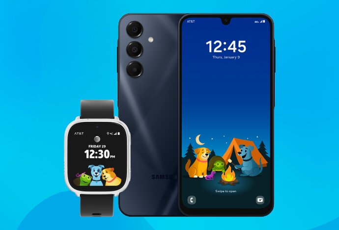 Photo Bezpečné hodinky, tablet a smartfón pre deti navrhnuté tak, aby si ich mohli zobrať aj do školy