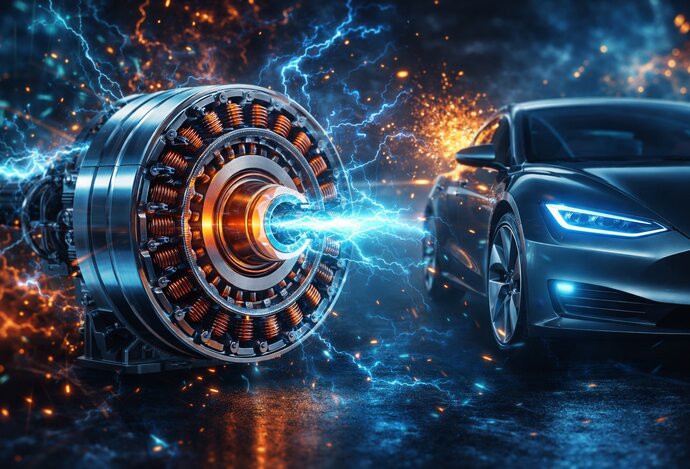 Photo Revolučné elektromotory z kovového skla dramaticky zvýšia dojazd elektromobilov