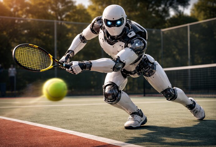 Photo Humanoidný robot Unitree G1 ukázal, že tenis už nie je len pre ľudí