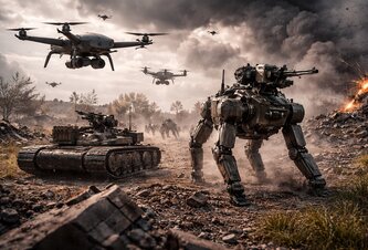 Photo Ukrajinská armáda nahradila pechotu autonómnymi dronmi a robotickou pechotou 