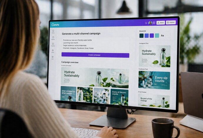 Photo Canva už dokáže generovať komplexné marketingové kampane iba z textového promptu 
