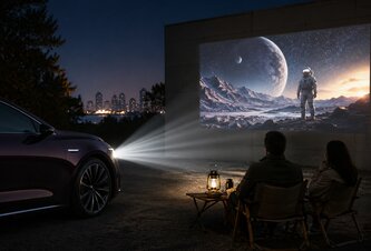 Photo Čínske automobilky umožnia využiť predné reflektory na vonkajšie kino