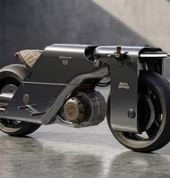 Photo Inovatívny koncept motocykla s dizajnom strelnej zbrane