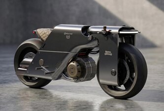 Photo Inovatívny koncept motocykla s dizajnom strelnej zbrane