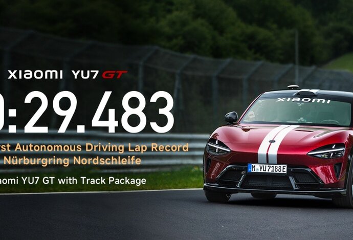 Photo Elektromobil Xiaomi vo svetovej premiére odjazdil s autonómnym riadením prvé oficiálne kolo na trati Nürburgring Nordschleife 