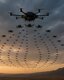 Photo Dronové roje vo formácii medúzy predstavujú novú úroveň autonómneho boja