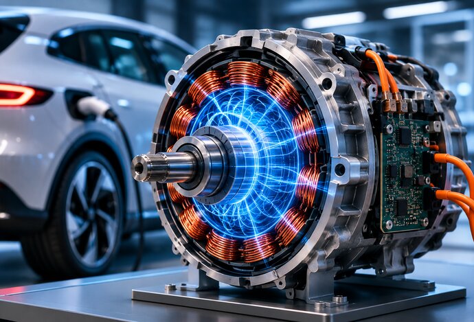 Photo Inovatívny elektromotor nahrádza pevné magnety softvérovo riadeným magnetickým poľom