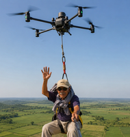 Photo Virálne video indonézskeho farmára letiaceho na poľnohospodárskom drone 
