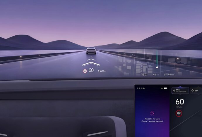 Photo LG Ultraview mení čelné sklo auta na viacvrstvový virtuálny head-up displej