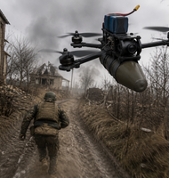 Photo Ukrajinské FPV drony naháňajú ruských vojakov. Uniknuté videá pripomínajú zábery z počítačových hier. 