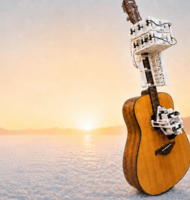 Photo Robotický gitarista mení digitálne noty na skutočný zvuk