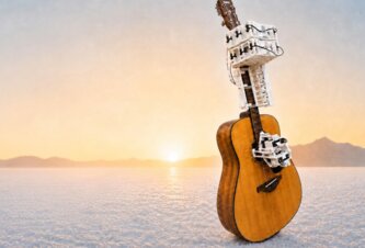 Photo Robotický gitarista mení digitálne noty na skutočný zvuk