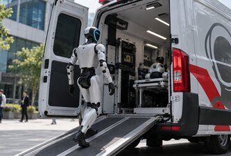 Photo Do ulíc vyráža prvá sanitka určená špeciálne pre humanoidné roboty