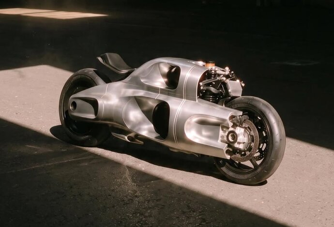 Photo Unikátny koncept vodíkovej motorky ako zo sci-fi filmu